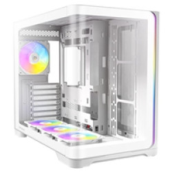 Antec Constellation C5 Curve Gaming Case, 1 x USB Type-C / 2 x USB 3.0, Tempered Glass Front and Side Window Panels, Dual Chamber Design, 4 x Pre-Installed ARGB LED Fans, Micro-ATX, ITX Compatible Antec Constellation C5 Curve Gaming Case, 1 x USB Type-C / 2 x USB 3.0, Tempered Glass Front and Side Window Panels, Dual Chamber Design, 4 x Pre-Installed ARGB LED Fans, Micro-ATX, ITX Compatible