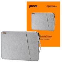 New Prevo 15.6" Laptop Bag Grey | Water-Resistant Sleeve UK