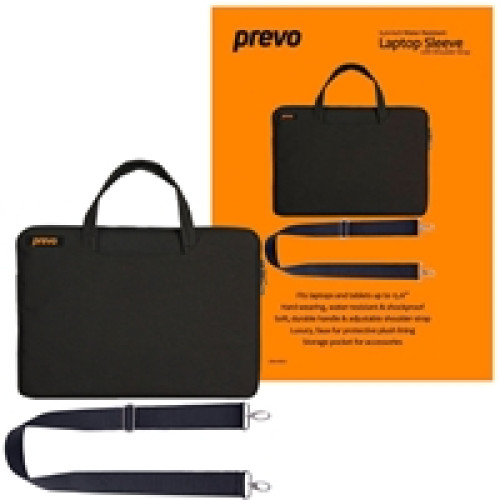 Prevo 15.6 Inch Laptop Bag, Cushioned Lining, With Shoulder Strap, Black Prevo 15.6 Inch Laptop Bag, Cushioned Lining, With Shoulder Strap, Black