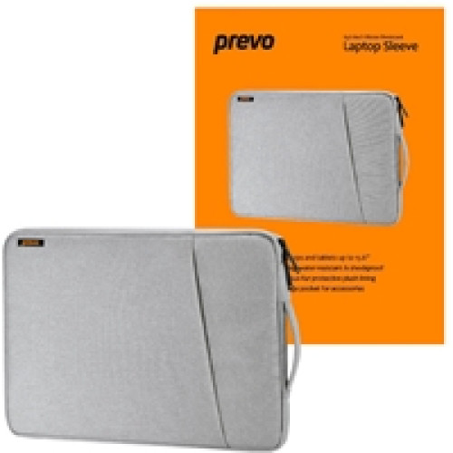 Prevo 15.6 Inch Laptop Sleeve, Side Pocket, Cushioned Lining, Light Grey Prevo 15.6 Inch Laptop Sleeve, Side Pocket, Cushioned Lining, Light Grey