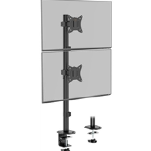 VonHaus Vertical Double Monitor Stand for 13-32" Screens, Twin Monitor Mount with Clamp, Height Adjustable, Easy Assemble Stand with Full Tilt, Rotation & Swivel Arms, VESA 75x75 & 100x100mm VonHaus Vertical Double Monitor Stand for 13-32" Screens, Twin Monitor Mount with Clamp, Height Adjustable, Easy Assemble Stand with Full Tilt, Rotation & Swivel Arms, VESA 75x75 & 100x100mm