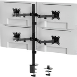 VonHaus Quad Monitor Stand for 13-32" Screens, Four Screen Monitor Desk Mount, Height Adjustable, Easy Assemble Stand with Full Tilt, Rotation & Swivel Arms, VESA 75x75 & 100x100mm VonHaus Quad Monitor Stand for 13-32" Screens, Four Screen Monitor Desk Mount, Height Adjustable, Easy Assemble Stand with Full Tilt, Rotation & Swivel Arms, VESA 75x75 & 100x100mm