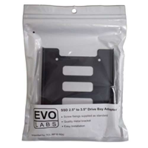 Evo Labs 2.5 INCH to 3.5 INCH Single Internal Drive Bay Adapter, Metal, for 2.5 INCH SSD/HDD Evo Labs 2.5 INCH to 3.5 INCH Single Internal Drive Bay Adapter, Metal, for 2.5 INCH SSD/HDD
