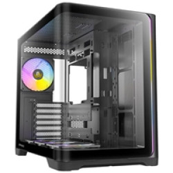 Antec Constellation C5 Curve Gaming Case, 1 x USB Type-C / 2 x USB 3.0, Tempered Glass Front and Side Window Panels, Dual Chamber Design, 4 x Pre-Installed ARGB LED Fans, Micro-ATX, ITX Compatible Antec Constellation C5 Curve Gaming Case, 1 x USB Type-C / 2 x USB 3.0, Tempered Glass Front and Side Window Panels, Dual Chamber Design, 4 x Pre-Installed ARGB LED Fans, Micro-ATX, ITX Compatible