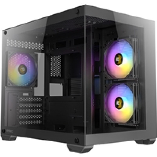 Antec CX600M ARGB Mini-Tower Gaming Case, 1 x USB 3.0 / 1 x USB 2.0, Tempered Glass Front and Side Window Panel, Dual-Chamber Design, 3 x Pre-Installed ARGB LED Fans, Micro-ATX, ITX Compatible Antec CX600M ARGB Mini-Tower Gaming Case, 1 x USB 3.0 / 1 x USB 2.0, Tempered Glass Front and Side Window Panel, Dual-Chamber Design, 3 x Pre-Installed ARGB LED Fans, Micro-ATX, ITX Compatible