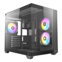 Antec CX800 Mid Tower Gaming Case, 1 x USB 3.0 / 2 x USB 2.0, Tempered Glass Front and Side Window Panel, Dual-Chamber design, 3 x Pre-Installed ARGB LED Fans , ATX, Micro ATX, Mini-ITX Compatible Antec CX800 Mid Tower Gaming Case, 1 x USB 3.0 / 2 x USB 2.0, Tempered Glass Front and Side Window Panel, Dual-Chamber design, 3 x Pre-Installed ARGB LED Fans , ATX, Micro ATX, Mini-ITX Compatible