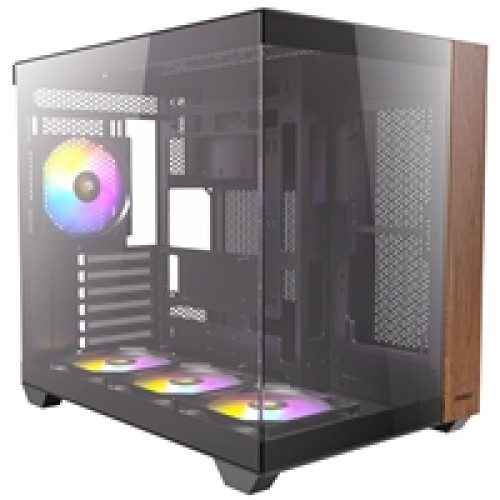 Antec CX800 Wood Mid Tower Gaming Case, 1 x USB Type-C / 1 x USB 3.0, Tempered Glass Front and Side Window Panel, Dual Chamber Design, 4 x Pre-Installed ARGB LED Fans, ATX, Micro-ATX, ITX Compatible Antec CX800 Wood Mid Tower Gaming Case, 1 x USB Type-C / 1 x USB 3.0, Tempered Glass Front and Side Window Panel, Dual Chamber Design, 4 x Pre-Installed ARGB LED Fans, ATX, Micro-ATX, ITX Compatible