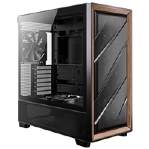 Antec FLUX Mid Tower Gaming Case, 1 x USB Type-C / 2 x USB 3.0, Tempered Glass Side Window Panel, Multi-directional Vent Design, Walnut Wood Accents, 5 x Pre-Installed PWM Fans, E-ATX (=330mm), ATX, Micro-ATX, ITX Compatible Antec FLUX Mid Tower Gaming Case, 1 x USB Type-C / 2 x USB 3.0, Tempered Glass Side Window Panel, Multi-directional Vent Design, Walnut Wood Accents, 5 x Pre-Installed PWM Fans, E-ATX (=330mm), ATX, Micro-ATX, ITX Compatible