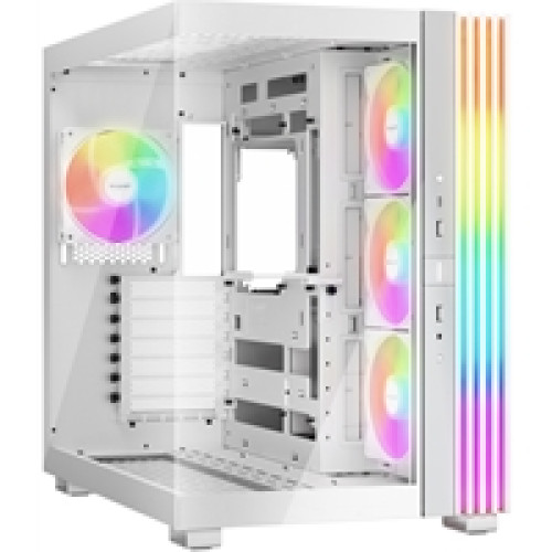 be quiet! BGW68 Light Base 600 LX Mid Tower Gaming Case, 1 x USB Type-C / 2 x USB 3.0, Tempered Glass Front & Side Window Panel, 4 x Light Wings ARGB Fans, ATX / M-ATX / Mini-ITX Compatible