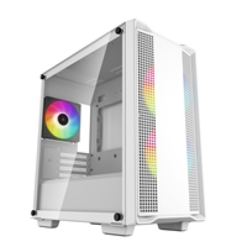 DeepCool CC360 ARGB WH, White, Mini Tower Chassis w/ Tempered Glass Window, 3x 120mm ARGB Fans, USB 3.0, mATX/mITX DeepCool CC360 ARGB WH, White, Mini Tower Chassis w/ Tempered Glass Window, 3x 120mm ARGB Fans, USB 3.0, mATX/mITX