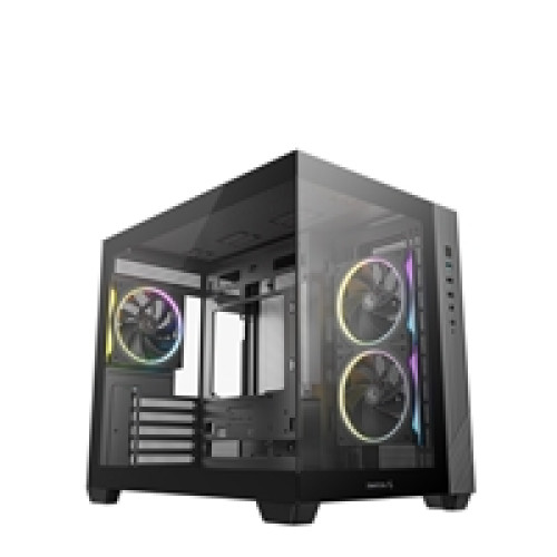 DeepCool CG330 3F ARGB Dual-Chamber Micro-ATX Tower Case, Tempered Glass Panels, 3 x 120mm ARGB Fans, USB 3.0, ITX/Micro-ATX, Black DeepCool CG330 3F ARGB Dual-Chamber Micro-ATX Tower Case, Tempered Glass Panels, 3 x 120mm ARGB Fans, USB 3.0, ITX/Micro-ATX, Black