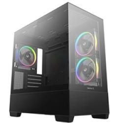 DeepCool CG380 3F Micro-ATX Gaming Case Black Panoramic Tempered Glass Side Panel, Mesh Airflow Front, 3 Pre-Installed ARGB Fans, USB-C & USB-A Front I/O, Spacious SFF/mATX/ITX Build Support DeepCool CG380 3F Micro-ATX Gaming Case Black Panoramic Tempered Glass Side Panel, Mesh Airflow Front, 3 Pre-Installed ARGB Fans, USB-C & USB-A Front I/O, Spacious SFF/mATX/ITX Build Support