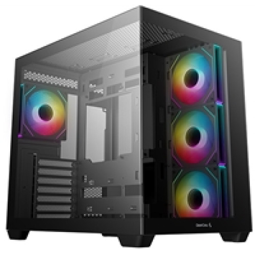 DeepCool CG530 4F Mid-Tower Case with Tempered Glass Panels, 4 Pre-Installed ARGB Fans, and Optimal Airflow Support, Black DeepCool CG530 4F Mid-Tower Case with Tempered Glass Panels, 4 Pre-Installed ARGB Fans, and Optimal Airflow Support, Black