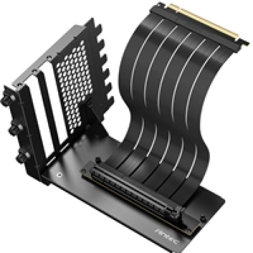 Antec RTX50 PCIe 5.0 Riser Cable with 90 degree Bracket Mount, Black, Designed To Allow Vertical Mounting Of A Graphics Card Antec RTX50 PCIe 5.0 Riser Cable with 90 degree Bracket Mount, Black, Designed To Allow Vertical Mounting Of A Graphics Card
