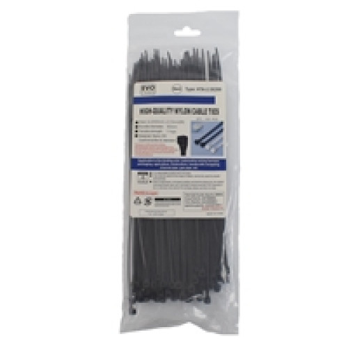 Evo Labs Black Cable Ties 200 x 2.5mm 100 Pack Evo Labs Black Cable Ties 200 x 2.5mm 100 Pack