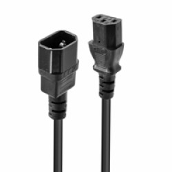 Lindy 30331 2m IEC C14 (Kettle) To IEC C13 (Kettle) Mains Extension Cable - Black, Perfect for use in Offices, Control Rooms, Digital Signage and Home Theatre Setups Lindy 30331 2m IEC C14 (Kettle) To IEC C13 (Kettle) Mains Extension Cable - Black, Perfect for use in Offices, Control Rooms, Digital Signage and Home Theatre Setups