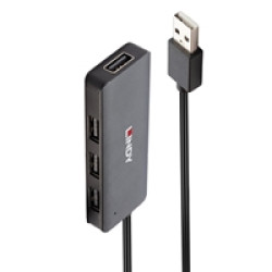 LINDY 42986 4 Port USB Hub, 4 x USB 2.0 Type-A (F) Ports, Supports Data Transfer Rates of up to 480 Mbps, Plug and Play Installation, USB Bus-Powered with DC Socket for External Power Supply LINDY 42986 4 Port USB Hub, 4 x USB 2.0 Type-A (F) Ports, Supports Data Transfer Rates of up to 480 Mbps, Plug and Play Installation, USB Bus-Powered with DC Socket for External Power Supply