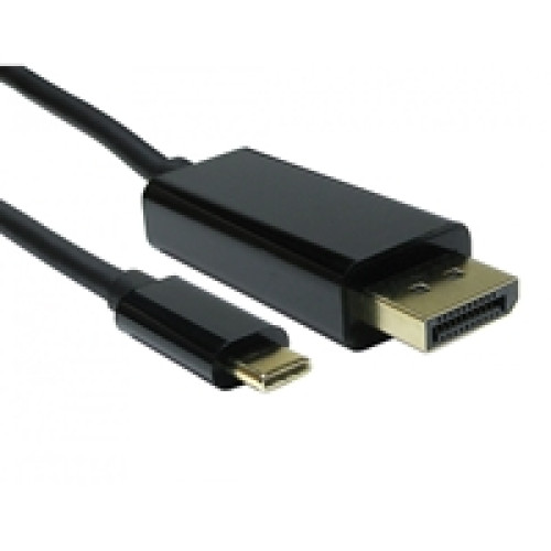 USB-C to DisplayPort 4K 60HZ 1 Meter Black Data Cable USB-C to DisplayPort 4K 60HZ 1 Meter Black Data Cable