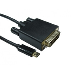 USB-C TO DVI 4K 30HZ 1 Meter Black Data Cable USB-C TO DVI 4K 30HZ 1 Meter Black Data Cable