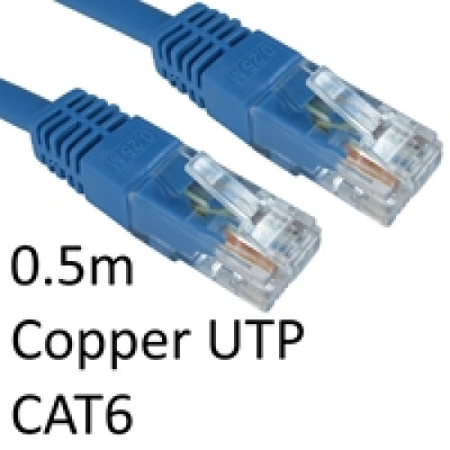 RJ45 (M) to RJ45 (M) CAT6 0.5m Blue OEM Moulded Boot Copper UTP Network Cable RJ45 (M) to RJ45 (M) CAT6 0.5m Blue OEM Moulded Boot Copper UTP Network Cable