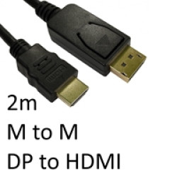 DisplayPort (M) to HDMI (M) 2m Black OEM Display Cable DisplayPort (M) to HDMI (M) 2m Black OEM Display Cable