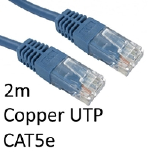 RJ45 (M) to RJ45 (M) CAT5e 2m Blue OEM Moulded Boot Copper UTP Network Cable RJ45 (M) to RJ45 (M) CAT5e 2m Blue OEM Moulded Boot Copper UTP Network Cable