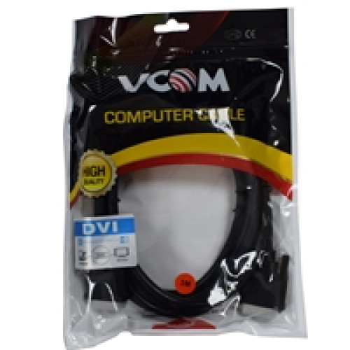 VCOM DVI-D (M) to DVI-D (M) (24+1 pin) 3m Black Retail Packaged Display Cable, Works with Flat Panel Displays, Digital CRT Monitors, Projectors, and HDTVs VCOM DVI-D (M) to DVI-D (M) (24+1 pin) 3m Black Retail Packaged Display Cable, Works with Flat Panel Displays, Digital CRT Monitors, Projectors, and HDTVs