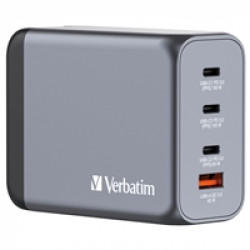 Verbatim GNC-200 GaN Charger 200W with 2 x USB-C PD 100W / 1 x USB-C PD 65W / 1 x USB QC 3.0 (EU/UK/US) Verbatim GNC-200 GaN Charger 200W with 2 x USB-C PD 100W / 1 x USB-C PD 65W / 1 x USB QC 3.0 (EU/UK/US)