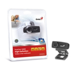 Genius FaceCam 1000X HD WebCam V2, 1280x720, True-to-life HD 720p with Built-in Microphone, For Skype, FaceTime, Hangouts, WebEx, USB Connection, Black Genius FaceCam 1000X HD WebCam V2, 1280x720, True-to-life HD 720p with Built-in Microphone, For Skype, FaceTime, Hangouts, WebEx, USB Connection, Black