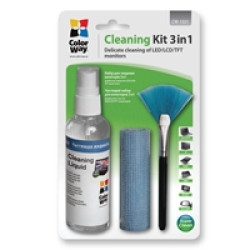 Colorway Multipurpose 3 in 1 Cleaner Set with Microfiber Cloth for Screen and Monitor Colorway Multipurpose 3 in 1 Cleaner Set with Microfiber Cloth for Screen and Monitor
