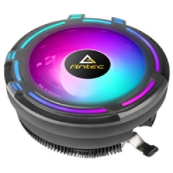 Antec T120 Fan CPU Cooler, Universal Socket, 120mm Chromatic Silent RGB Fan, 1500RPM, Massive Black Aluminium Fins for Enhanced Cooling Performance, Designed for Small Form Factor Cases Antec T120 Fan CPU Cooler, Universal Socket, 120mm Chromatic Silent RGB Fan, 1500RPM, Massive Black Aluminium Fins for Enhanced Cooling Performance, Designed for Small Form Factor Cases