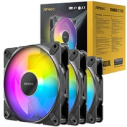 Antec Tranquil 120 ARGB 3-Pack Case Fans with Controller - 120mm High Performance PWM Fans with Addressable RGB Lighting and Fan Control Hub Antec Tranquil 120 ARGB 3-Pack Case Fans with Controller - 120mm High Performance PWM Fans with Addressable RGB Lighting and Fan Control Hub