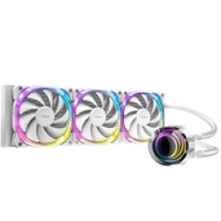 Antec Vortex 360 ARGB AiO Liquid CPU Cooler, White, Universal Socket, 360mm Radiator, PWM 2000RPM Fusion ARGB Cooling Fans, Addressable RGB LED Lighting with Suspended Spiral Pump Head Design Antec Vortex 360 ARGB AiO Liquid CPU Cooler, White, Universal Socket, 360mm Radiator, PWM 2000RPM Fusion ARGB Cooling Fans, Addressable RGB LED Lighting with Suspended Spiral Pump Head Design