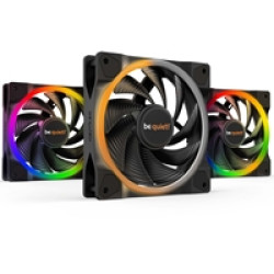 be quiet! Light Wings PWM High Speed Addressable RGB Fan Pack, 120mm, 2500RPM, 4-Pin PWM Fan & 3-Pin ARGB Connectors, Black Frame, Black Blades, ARGB Lighting on Front & Rear, Addressable RGB Hub Included be quiet! Light Wings PWM High Speed Addressable RGB Fan Pack, 120mm, 2500RPM, 4-Pin PWM Fan & 3-Pin ARGB Connectors, Black Frame, Black Blades, ARGB Lighting on Front & Rear, Addressable RGB Hub Included