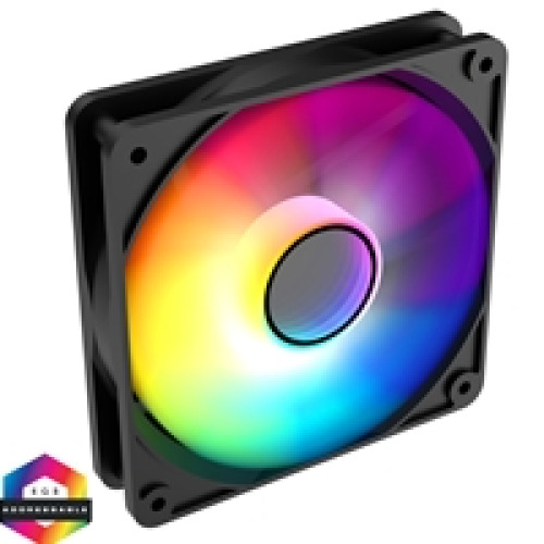 CIT Halo 120mm Infinity ARGB Black 4-Pin PWM High-Performance PC Cooling Fan with Addressable RGB Lighting and Superior Airflow CIT Halo 120mm Infinity ARGB Black 4-Pin PWM High-Performance PC Cooling Fan with Addressable RGB Lighting and Superior Airflow