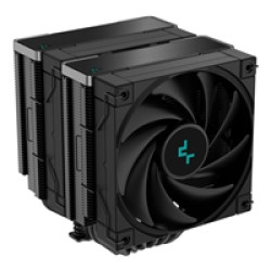 DeepCool AK620 ZERO DARK CPU Cooler, 2x120mm Fan, 1850rpm, 68.99 CFM, PWM, Aluminium Fins, Copper Heatpipes, Intel/AMD DeepCool AK620 ZERO DARK CPU Cooler, 2x120mm Fan, 1850rpm, 68.99 CFM, PWM, Aluminium Fins, Copper Heatpipes, Intel/AMD
