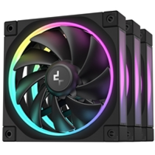 DeepCool FL12 120mm PWM 3 Pack Fan - High Performance, Low Noise, Fluid Dynamic Bearing, 36 ARGB LEDs, 500-2150 RPM, 55 CFM Airflow, 4-Pin PWM Control DeepCool FL12 120mm PWM 3 Pack Fan - High Performance, Low Noise, Fluid Dynamic Bearing, 36 ARGB LEDs, 500-2150 RPM, 55 CFM Airflow, 4-Pin PWM Control