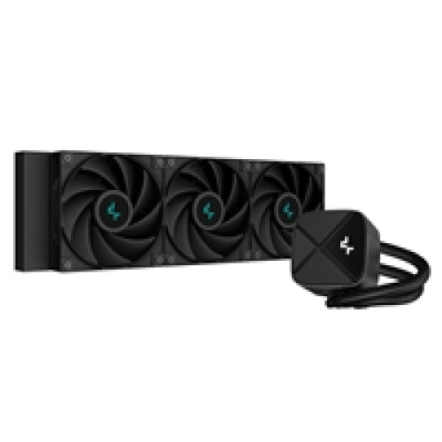DeepCool LS720 SE Zero Dark All In One Liquid CPU Cooler, 360mm Radiator, 3x 120mm DeepCool Fans, Intel/AMD