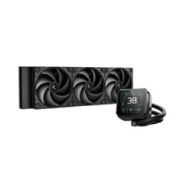 DeepCool Spartacus 360 AIO Liquid CPU Cooler, 360mm Radiator, 3 x 120mm PWM Fans, 3.4" LCD Display Pump, ARGB Lighting, Intel LGA1851/1700 & AMD AM5/AM4, Black DeepCool Spartacus 360 AIO Liquid CPU Cooler, 360mm Radiator, 3 x 120mm PWM Fans, 3.4" LCD Display Pump, ARGB Lighting, Intel LGA1851/1700 & AMD AM5/AM4, Black