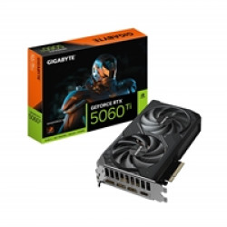 Gigabyte NVIDIA GeForce RTX 5060 Ti WINDFORCE OC 16GB GDDR7 Graphics Card, 4608 CUDA Cores, 2587 MHz Core Clock, Dual Fan, 3x DisplayPorts / 1x HDMI Port