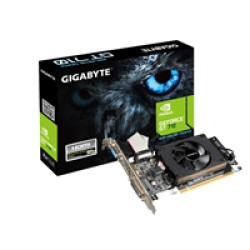 Gigabyte NVIDIA GeForce GT 710 2GB DDR3 Low Profile Graphics Card, 954 MHz Core Clock, Single Fan, 1x DVI-D / 1x D-Sub / 1x HDMI Port