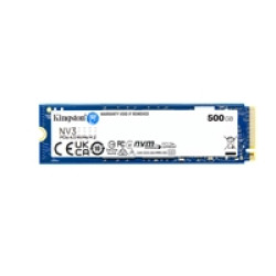 Kingston NV3 (SNV3S/500G) 500GB NVMe SSD, M.2 Interface, PCIe Gen4, 2280, Read 6000 MB/s, Write 2200 MB/s, 3 Year Warranty Kingston NV3 (SNV3S/500G) 500GB NVMe SSD, M.2 Interface, PCIe Gen4, 2280, Read 6000 MB/s, Write 2200 MB/s, 3 Year Warranty