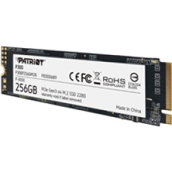 Patriot P300 (P300P256GM28) 256GB NVMe SSD, M.2 Interface, PCIe Gen3, 2280, Read 1700MB/s, Write 1100MB/s, 3 Year Warranty Patriot P300 (P300P256GM28) 256GB NVMe SSD, M.2 Interface, PCIe Gen3, 2280, Read 1700MB/s, Write 1100MB/s, 3 Year Warranty