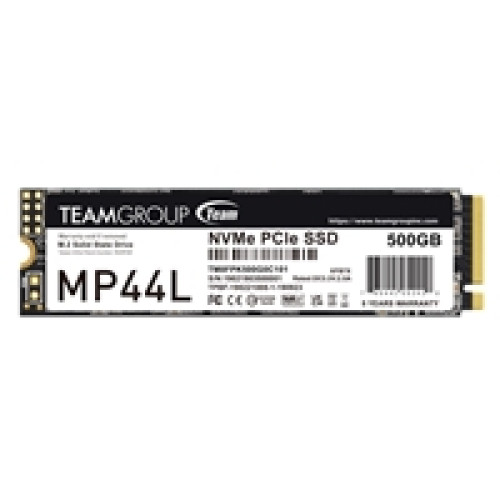 Team MP44L (TM8FPK500G0C101) 500GB NVMe SSD, PCIe Gen4, M.2 Interface, 2280, Read 5000 MB/s, Write 3700 MB/s, 5 Year Warranty Team MP44L (TM8FPK500G0C101) 500GB NVMe SSD, PCIe Gen4, M.2 Interface, 2280, Read 5000 MB/s, Write 3700 MB/s, 5 Year Warranty