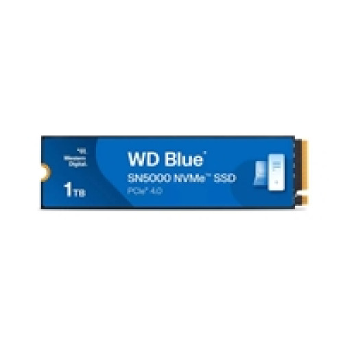 WD Blue SN5000 (WDS100T4B0E-00CNZ0) 1TB NVMe SSD, M.2 Interface, PCIe Gen4, 2280, Read 5150MB/s, Write 4900MB/s, 5 Year Warranty WD Blue SN5000 (WDS100T4B0E-00CNZ0) 1TB NVMe SSD, M.2 Interface, PCIe Gen4, 2280, Read 5150MB/s, Write 4900MB/s, 5 Year Warranty