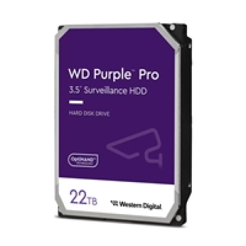 WD WD221PURP Purple Pro 22TB SATA Smart VideoHard Drive, 7200RPM, Transfer Rate up to 272MB/s, 512MB Cache WD WD221PURP Purple Pro 22TB SATA Smart VideoHard Drive, 7200RPM, Transfer Rate up to 272MB/s, 512MB Cache