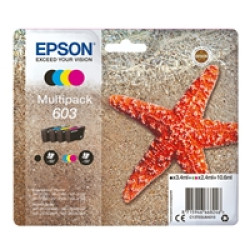 Epson C13T03U64010 603 Original Ink Cartridge Multipack CMY (130 Pages) K (150 Pages)