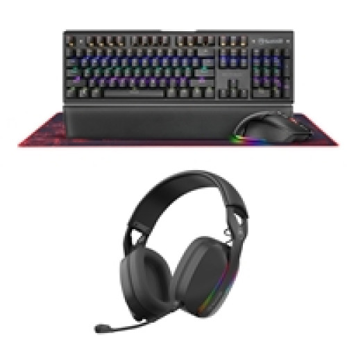Marvo Scorpion CM420-UK RGB Mechanical Keyboard, Mouse and Mouse Pad with HG9086W Bluetooth and Wired Tri-Mode Connection RGB Stereo Gaming Headphones Marvo Scorpion CM420-UK RGB Mechanical Keyboard, Mouse and Mouse Pad with HG9086W Bluetooth and Wired Tri-Mode Connection RGB Stereo Gaming Headphones