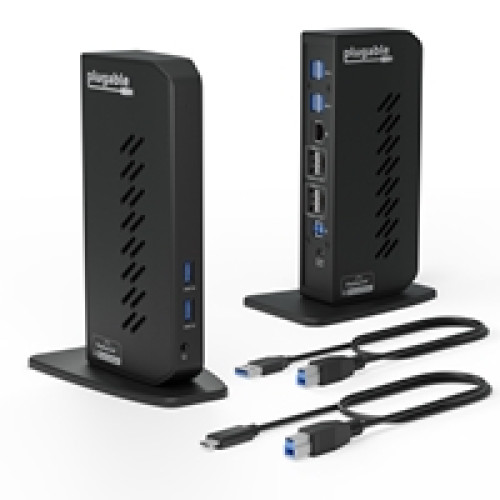 Plugable UD-6950Z Universal Dual Monitor 4K USB-A/USB-C DisplayLink Certified Docking Station Plugable UD-6950Z Universal Dual Monitor 4K USB-A/USB-C DisplayLink Certified Docking Station