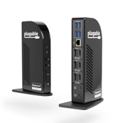 Plugable UD-ULTC4K Triple Monitor 4K 96W USB-C PD DisplayLink Certified Docking Station